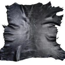 Load image into Gallery viewer, New Black Nappa Soft Premium Quality Sheepskin Real Leather Hide- NO Holes 6Sqft
