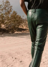 Load image into Gallery viewer, Men&#39;s Green Party Leather Jeans Style Pant| Genuine Lambskin Leather Biker Pant.
