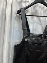 Load image into Gallery viewer, Men's Genuine Sheepskin Leather Dungaree Jumpsuit With Zip Closure &amp; Pockets XL.

