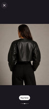 Load image into Gallery viewer, Women's Black leather Bolero Jacket. Real Soft Sheepskin Leather Stylish Jacket M
