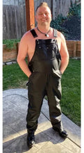 Load image into Gallery viewer, Men's Real Sheepskin Leather Dungaree Jumpsuit With Adjustable Straps &amp; Pockets.
