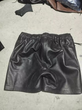 Load image into Gallery viewer, Mens Black Biker Leather Shorts. Real Soft Lambskin Leather Boxers Shorts 34
