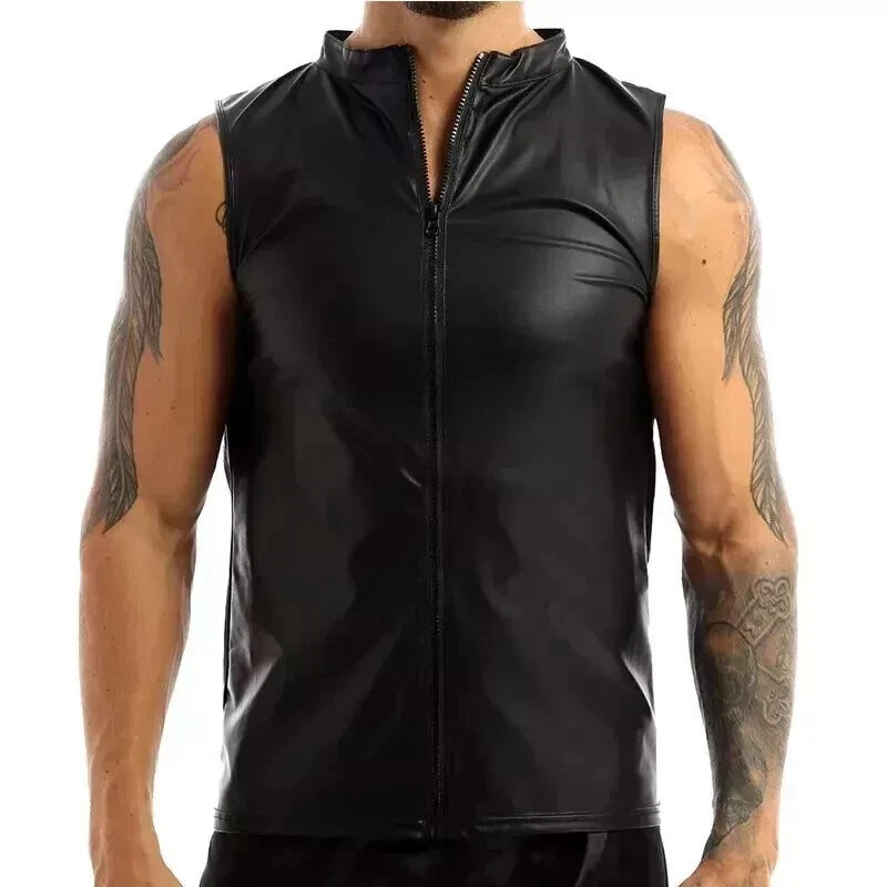 Mens best leather motorcycle vest| Genuine Soft Sheepskin Leather Premium Vest M
