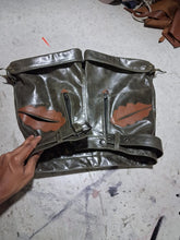 Load image into Gallery viewer, New Mens Green leather shorts. Real Cowhide Leather High Waist Shorts 34.
