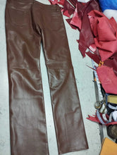 Load image into Gallery viewer, Men's New Black Biker Leather Pant. Real Lambskin Double Layered Leather Pant.
