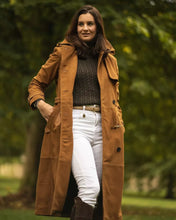 Load image into Gallery viewer, Women&#39;s New Trench Suede Leather coat. Real Soft Suede Leather Brown Long Coat.
