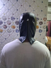 Load image into Gallery viewer, Double Layered Leather Zipper Halloween Mask. Real soft sheepskin leather hooded mask.
