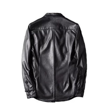 Load image into Gallery viewer, New Men's &amp; boys black Leather Shirt &amp; Trouser. Real Soft Sheepskin leather Outfit XL.
