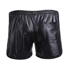 Load image into Gallery viewer, New Men's Black Leather Boxer Shorts | Genuine Lambskin Leather Summer Shorts Without lining.
