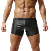 Load image into Gallery viewer, New Men's Black Leather Boxer Shorts | Genuine Lambskin Leather Summer Shorts Without lining.
