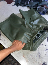 Load image into Gallery viewer, New Men's Forest Green Biker Leather Shorts| Genuine Lambskin Leather Shorts 34.
