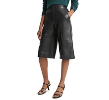 Load image into Gallery viewer, New Womens black leather shorts| Real Soft Sheepskin Leather Relaxed Style Shorts 34.
