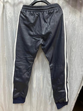 Load image into Gallery viewer, Nw Men's Navy Blue Leather Jogger Pants. Real Soft Lambskin Leather Trouser Pant 34
