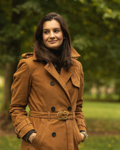 Load image into Gallery viewer, Women&#39;s New Trench Suede Leather coat. Real Soft Suede Leather Brown Long Coat.

