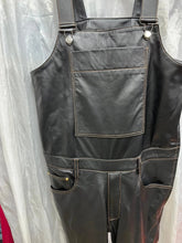 Load image into Gallery viewer, Men's Genuine Sheepskin Leather Dungaree Jumpsuit With Zip Closure &amp; Pockets XL.
