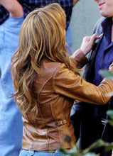 Load image into Gallery viewer, Women's Brown leather Biker Jacket. Real Soft Sheepskin Leather Stylish Jacket M
