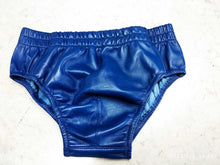 Load image into Gallery viewer, Mens Leather Underwear Thong Briefs. A pair of two, Real Soft Sheepskin Leather.
