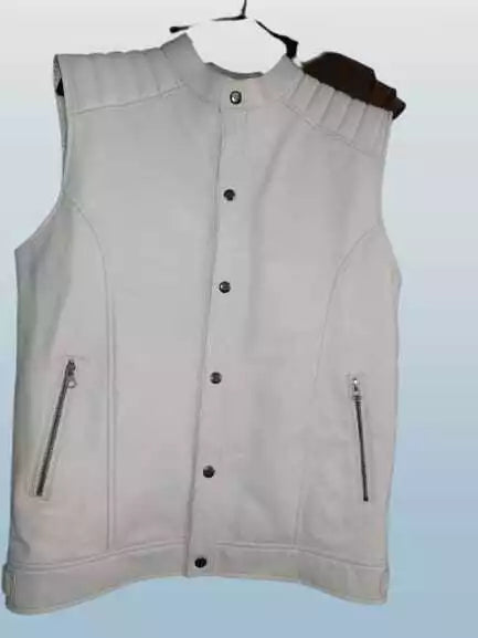 Men's New Motorbike Leather Vest. Real Soft Sheep Leather jacket| Free Shipping.