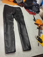 Load image into Gallery viewer, Men&#39;s Black Double Layered Leather Pant. Real Soft Lambskin Biker Leather Pant.
