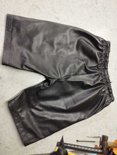 Load image into Gallery viewer, Men&#39;s Premium Black Leather Shorts. Real Soft Sheep leather Breathable shorts.
