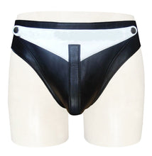 Load image into Gallery viewer, A pair of two Men&#39;s Black Stylish Brief. Real Soft Sheepskin Leather Underwears.
