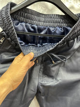Load image into Gallery viewer, Nw Men's Navy Blue Leather Jogger Pants. Real Soft Lambskin Leather Trouser Pant 34
