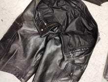 Load image into Gallery viewer, Men&#39;s Black Six Pockets leather Shorts. 2024 Real Soft Sheepskin leather Shorts.
