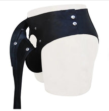 Load image into Gallery viewer, A pair of two Men&#39;s Black Stylish Brief. Real Soft Sheepskin Leather Underwears.
