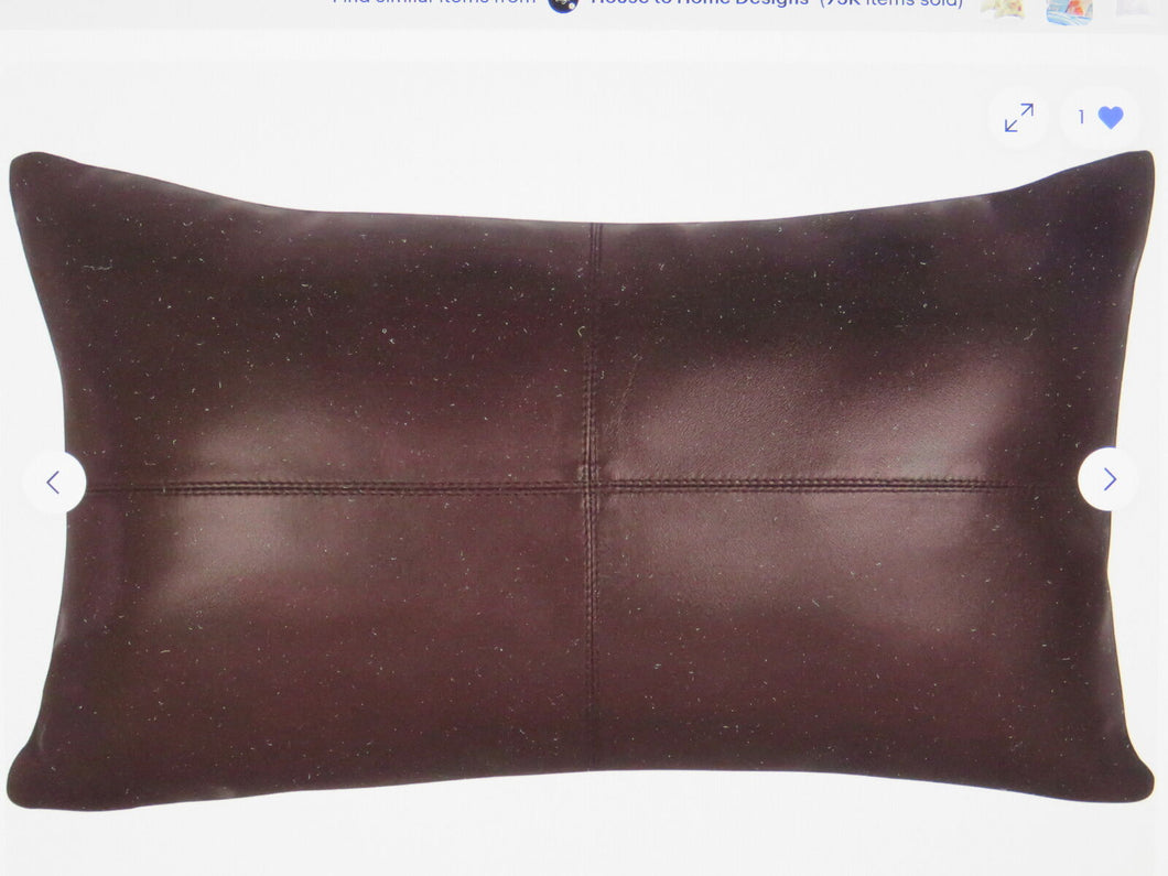 Black, brown, Throw Pillow Covers. Real Sheepskin leather Cushion Cover (Single)