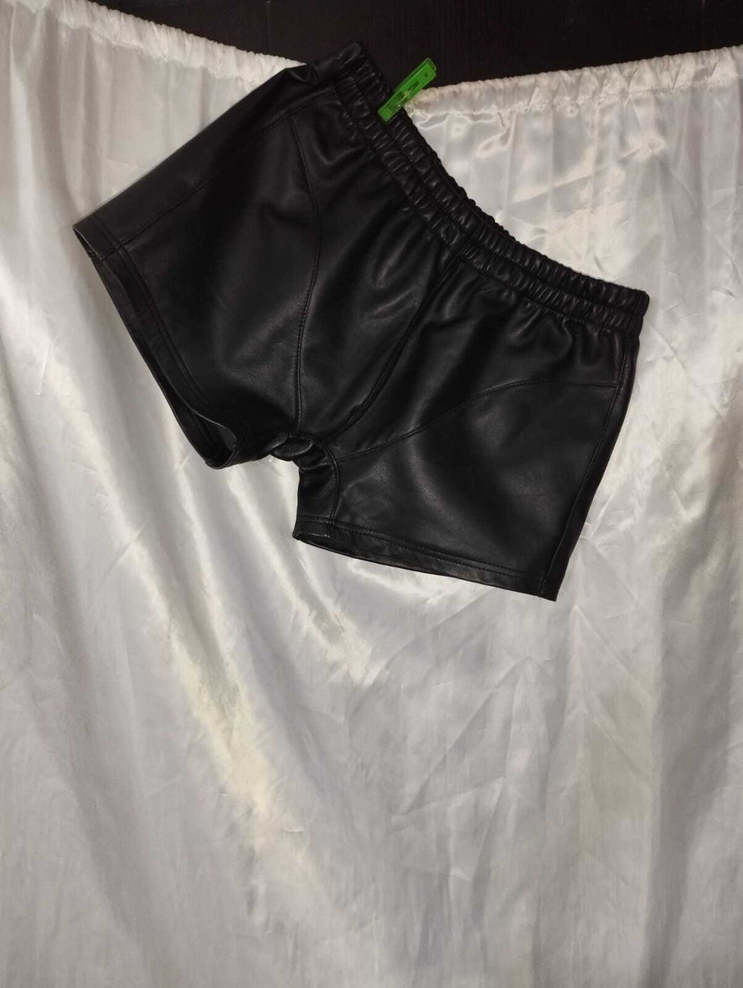 New Black leather Boxer shorts. Real Soft Sheepskin leather brief & underwear 34