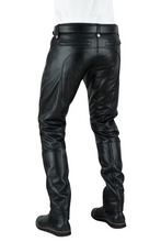 Load image into Gallery viewer, Men&#39;s New Quilted Biker Leather Pant. Real Soft Sheepskin Designer Leather Pant.
