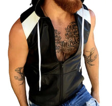 Load image into Gallery viewer, Smart mens best leather vest for motorcycle. Real Sheepskin Leather Biker Vests.
