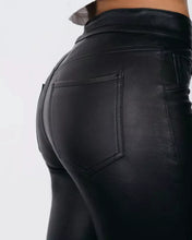 Load image into Gallery viewer, New black leather women&#39;s sweat pants. Biker jeans made from real soft lambskin
