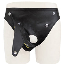 Load image into Gallery viewer, A pair of two Men&#39;s Black Stylish Brief. Real Soft Sheepskin Leather Underwears.
