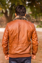 Load image into Gallery viewer, Men&#39;s Fur Collared Motorcycle Leather jacket. 2023 Real Sheep Skin Biker Jacket.
