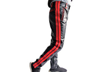 Load image into Gallery viewer, New Men&#39;s Red Biker Leather Pant. Real Soft Sheepskin Motorcycle Leather Pants.
