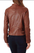 Load image into Gallery viewer, 2021 New Womens Leather Jacket. fashionable outwear for womens - leatherthirst
