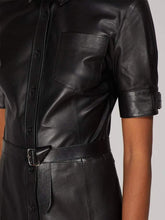 Load image into Gallery viewer, Womens Vintage Longcoat. Genuine leather dress for womens. Handmade from top quality leather - leatherthirst
