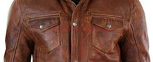 Load image into Gallery viewer, Leather shirt Antique shaded for men&#39;s double pocket - leatherthirst
