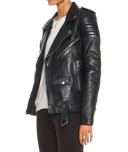 Load image into Gallery viewer, Womens Classic Style Black Leather Jacket | Handmade Jacket 100% Genuine leather
