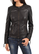 Load image into Gallery viewer, Womens Black leather jacket. Designer leather ladies jackets. New collection - leatherthirst
