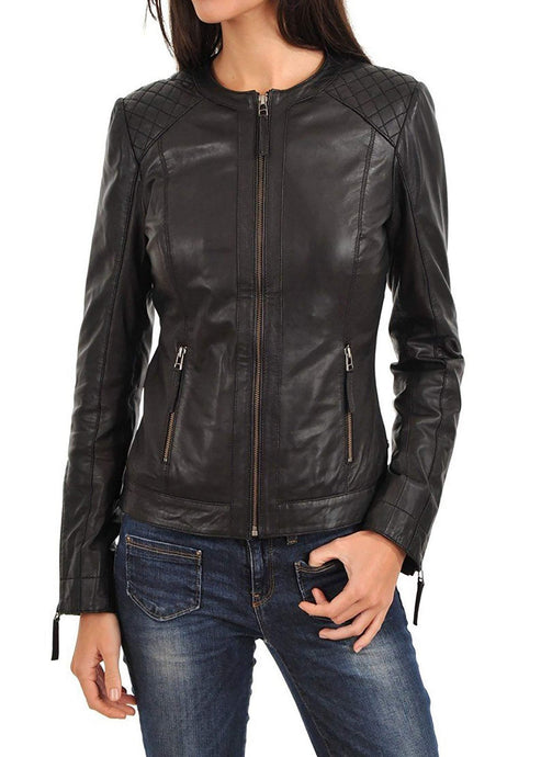 Womens Black leather jacket. Designer leather ladies jackets. New collection - leatherthirst