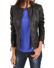 Load image into Gallery viewer, Womens Black leather jacket. Designer leather ladies jackets. New collection - leatherthirst
