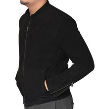 Load image into Gallery viewer, Classics Mens Black Suede Leather Jacket | Stylish Mens Denim Leather Jacket
