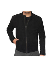 Load image into Gallery viewer, Classics Mens Black Suede Leather Jacket | Stylish Mens Denim Leather Jacket
