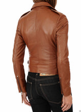 Load image into Gallery viewer, Brown Women&#39;s  Leather Jacket .Designer Leather Jackets 2021
