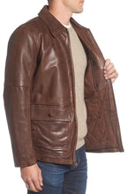 Load image into Gallery viewer, Men&#39;s Antique Leather Jacket. Vintage Collection Sheepskin Leather
