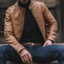 Load image into Gallery viewer, Mens Formal Leather Jacket. Office wear with a decent look. Mens collection
