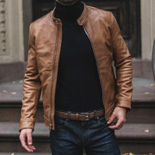 Load image into Gallery viewer, Mens Formal Leather Jacket. Office wear with a decent look. Mens collection
