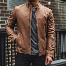 Load image into Gallery viewer, Mens Formal Leather Jacket. Office wear with a decent look. Mens collection
